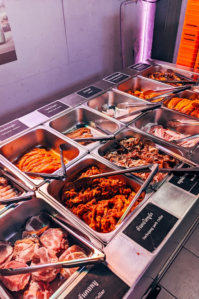 Quầy line 16 món - Xan buffet